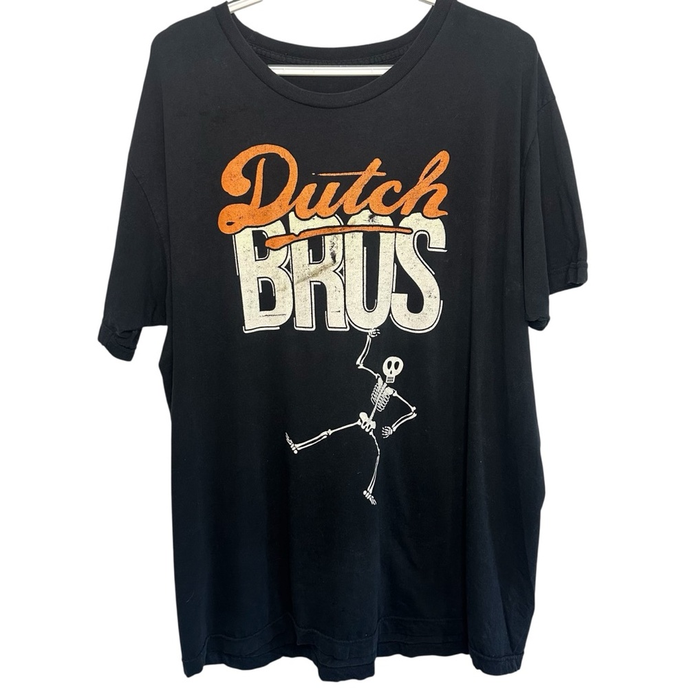 Dutch Bros VINTAGE Black SMALL +XXL Skeleton Orange+White RARE DB 1992